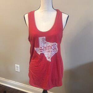 Shiners beers size L Red Tank Top